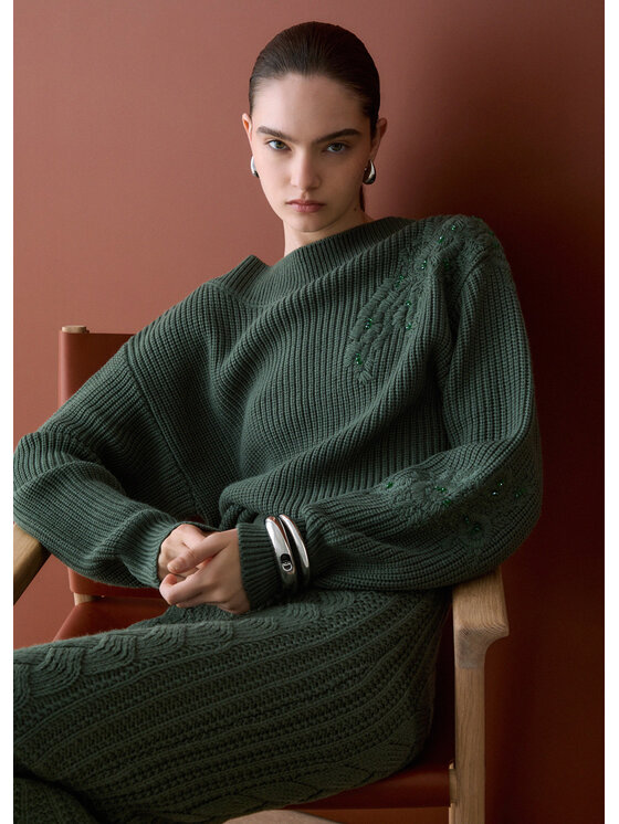 Liu Jo Liu Jo Maglione CF6031MA22S90312 Verde Regular Fit