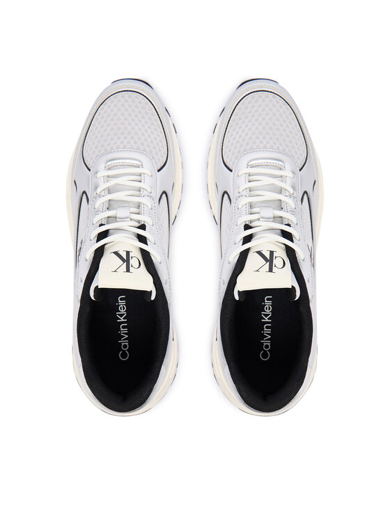 Calvin Klein Calvin Klein Sneakersy Hike Runner Laceup Mesh Mix Met YM0YM01402 Strieborná