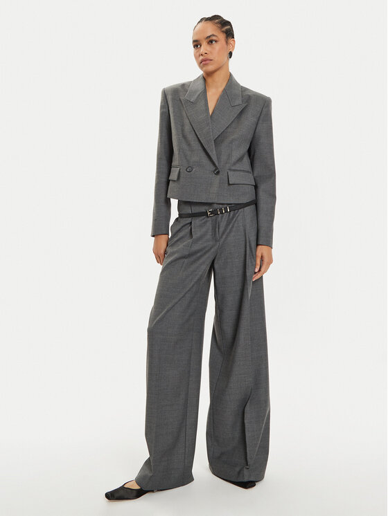 IVY OAK IVY OAK Stoffhose Prescilla IO115189 Grau Wide Leg