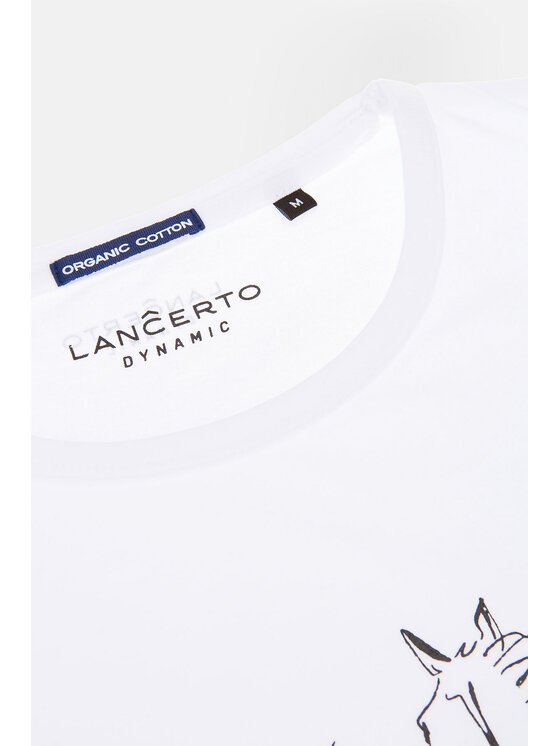 Lancerto Lancerto T-Shirt Dexter TS073221000029 Biały Regular Fit