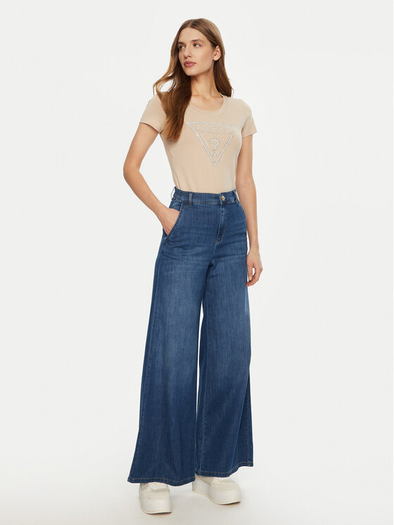 Guess Guess Тишърт W5RI11 J1314 Бежов Regular Fit