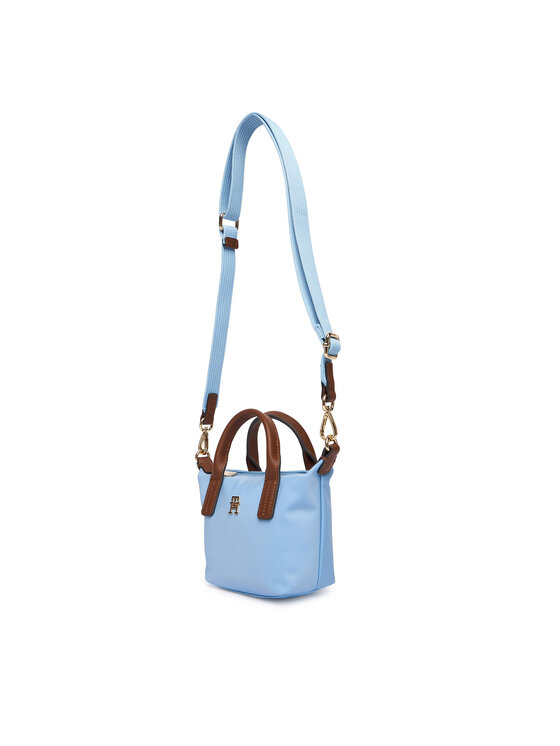 Tommy Hilfiger Tommy Hilfiger Kabelka Popette Micro Tote AW0AW18368 Světle modrá