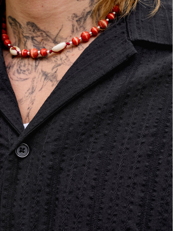 Jack & Jones Jack & Jones Набір сорочка і шорти з текстилю Tyson 12297649 Чорний Relaxed Fit