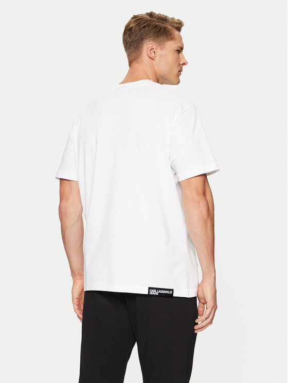 Karl Lagerfeld Jeans Karl Lagerfeld Jeans Тишърт A1M17044 Бял Regular Fit