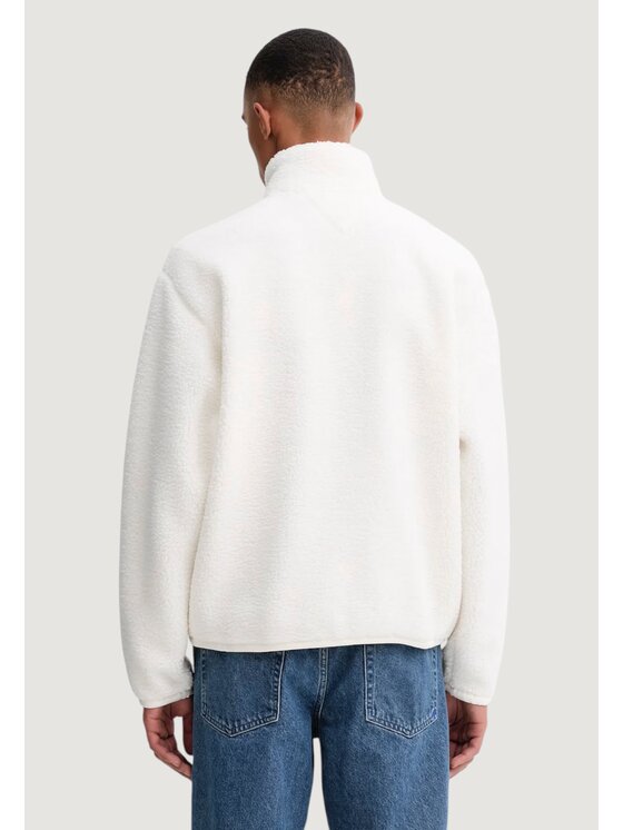 Tommy Jeans Tommy Jeans Μπουφάν δερμάτινο TJM RLX BADGE FZ TED Λευκό Casual Fit