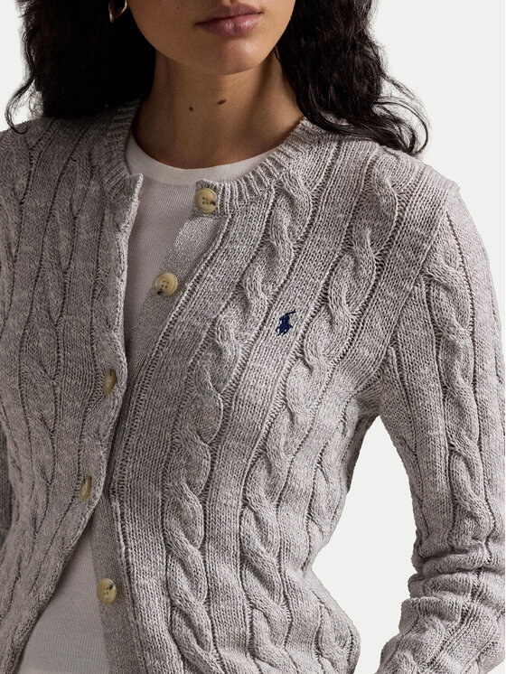 Polo Ralph Lauren Polo Ralph Lauren Kardiganas 211947926001 Pilka Slim Fit