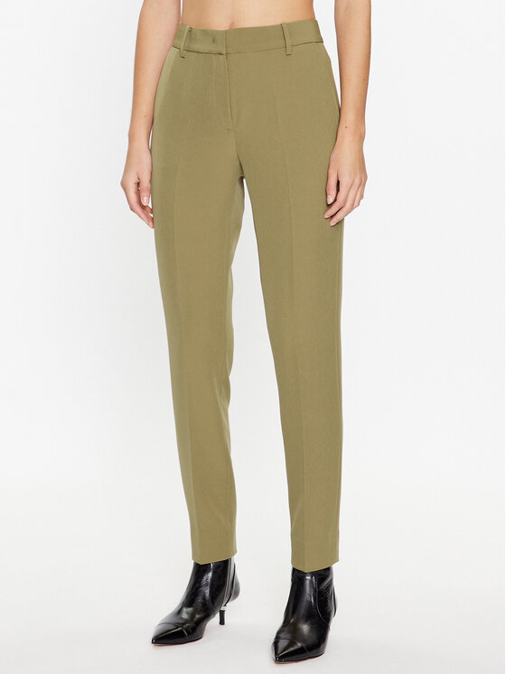 Bruuns Bazaar Bruuns Bazaar Medžiaginės kelnės Rubysus BBW3165  Žalia Slim Fit