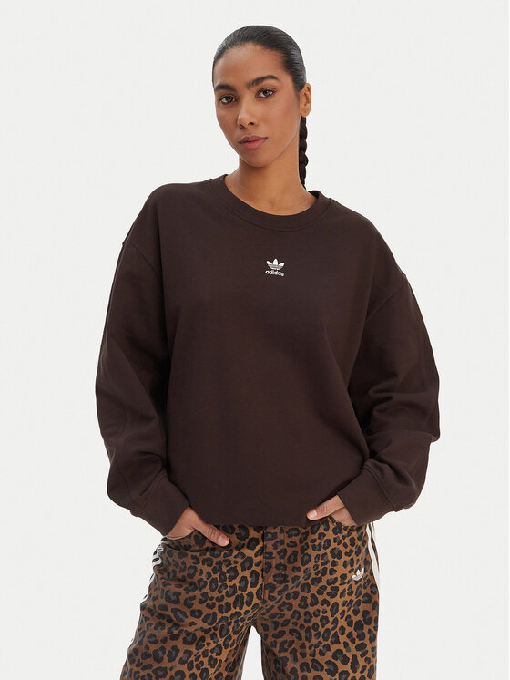 adidas Суитшърт Essentials KD9120 Кафяв Oversize