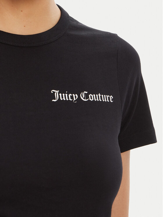 Juicy Couture Juicy Couture Marškinėliai La Beach JCWCT125319 Juoda Regular Fit