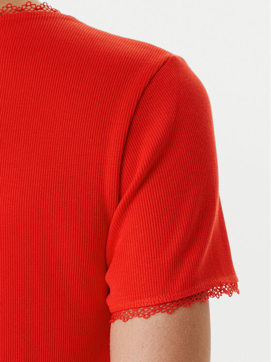 Morgan Morgan Tričko 232-DLUBI Oranžová Slim Fit