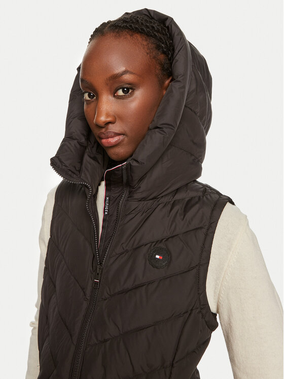 Tommy Hilfiger Tommy Hilfiger Bodywarmer Chevron WW0WW42624 Schwarz Regular Fit