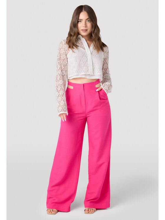LAURELLA LAURELLA Spodnie damskie Laurella 3UL022501 Różowy Regular Fit