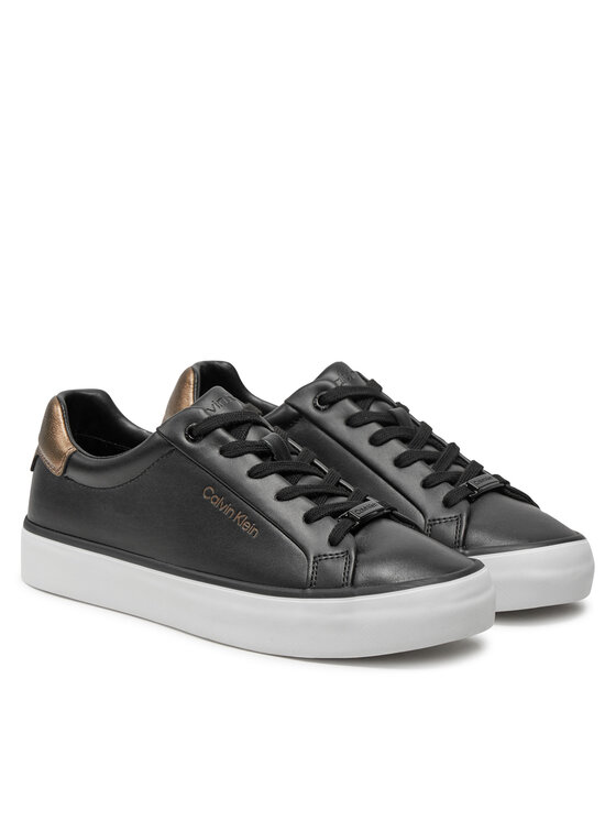 Calvin Klein Calvin Klein Superge Vulc Lace Up Saff Fox W/Met Bt HW0HW02104 Črna