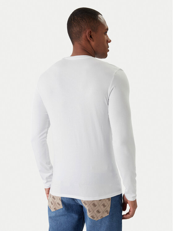 Guess Guess S dlouhým rukávem M2YI08 J1314 Bílá Slim Fit