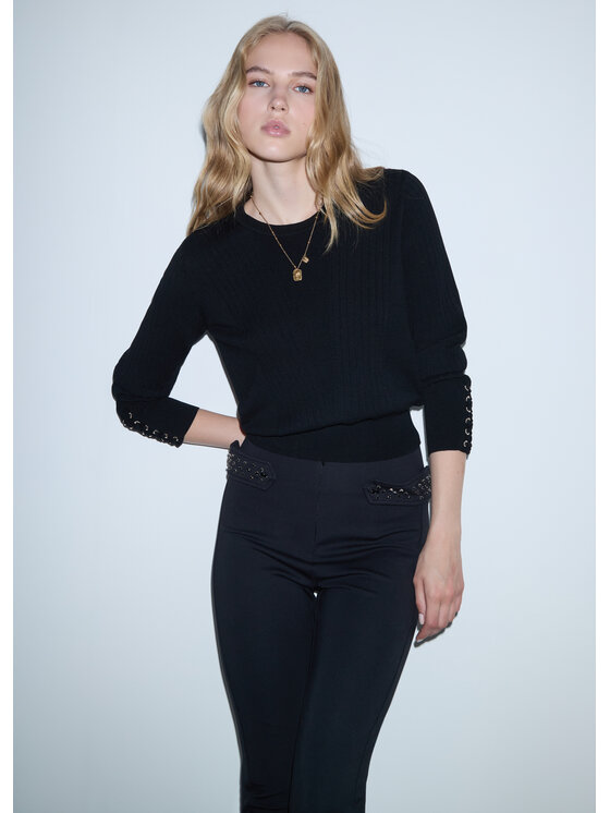 Liu Jo Liu Jo Bluza TF6080MS63L22222 Czarny Regular Fit