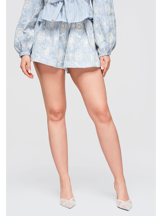 Ombre Ombre Szorty materiałowe OW-ST-E0012 Niebieski Relaxed Fit