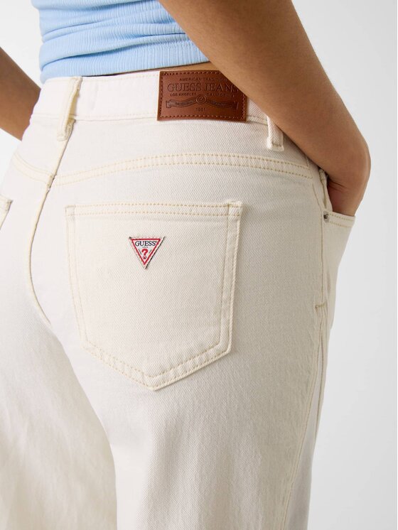 Guess Jeans Guess Jeans Jeansy 181454 Bílá Relaxed Fit