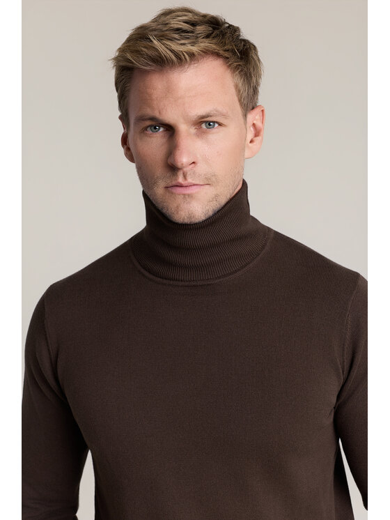 Lancerto Lancerto Sweter Jesse SW073226000046 Brązowy Regular Fit