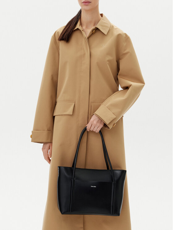 Calvin Klein Calvin Klein Τσάντα Ck Linn Medium Shopper K60K613110 Μαύρο
