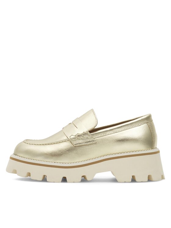 Badura Badura Loafersy GISELLE-24SS202 Złoty