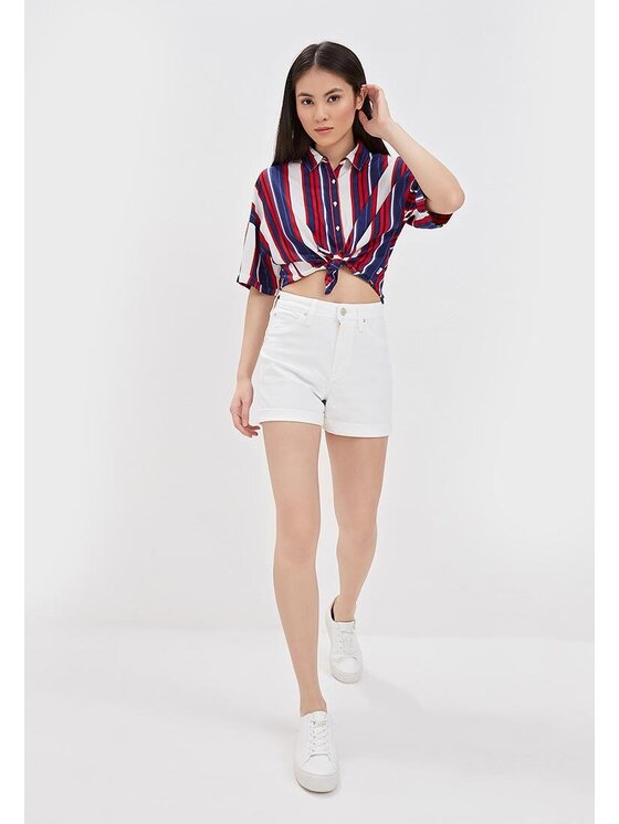 Lee Lee Camicia CROPPED SHIRT Bianco Regular Fit