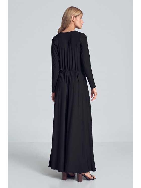 FIGL FIGL Sukienka M705 Czarny Regular Fit