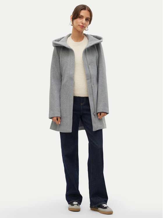 Vero Moda Vero Moda Prechodný kabát Popliva 10310779 Sivá Regular Fit