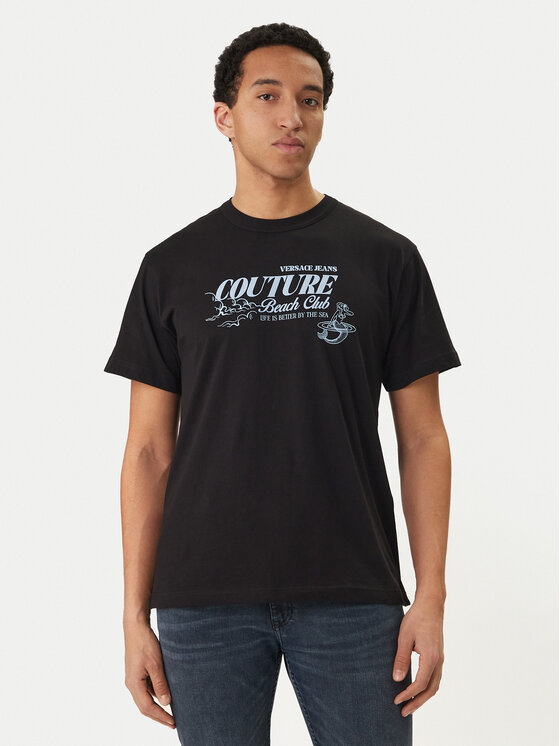 Versace Jeans Couture Versace Jeans Couture T-Shirt 80GAHT10 CJ00T Μαύρο Regular Fit
