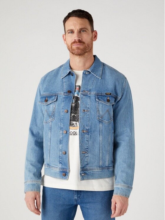 Wrangler Wrangler Kurtka jeansowa Authentic Jacket Niebieski Regular Fit