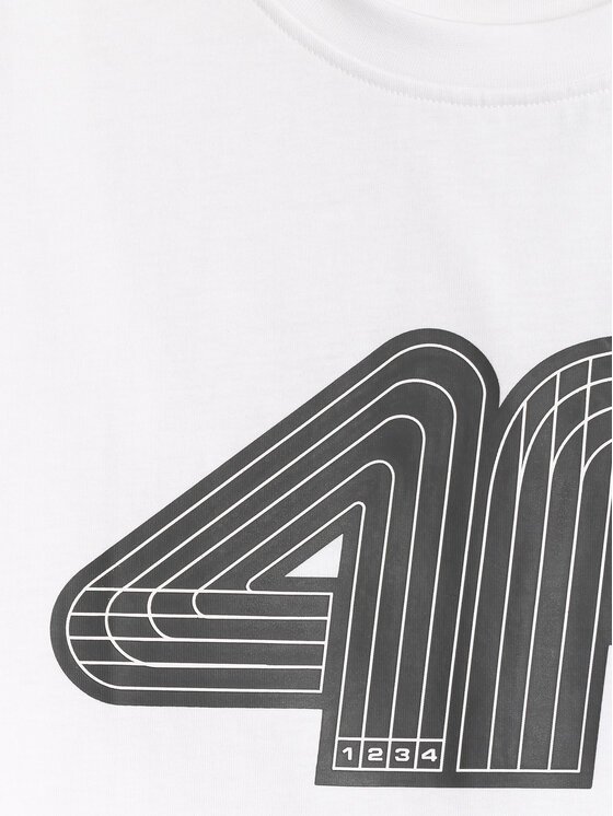 4F 4F T-Shirt COMMERCIAL 3 Biały Regular Fit