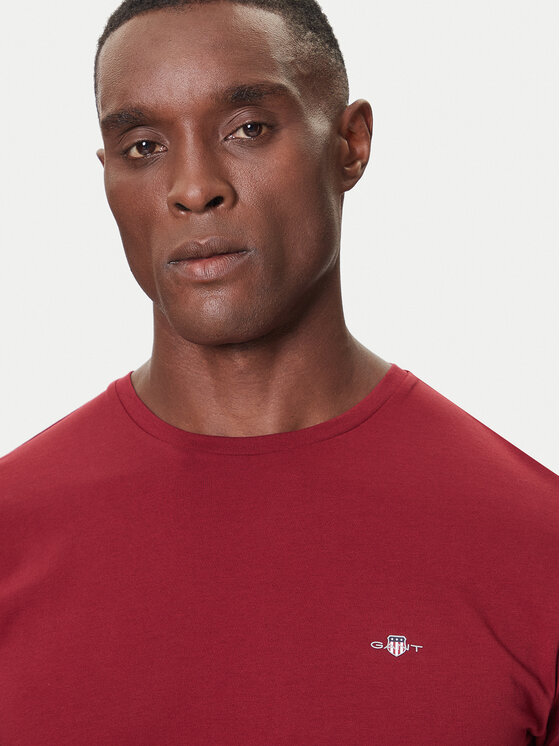 Gant Gant Футболка 2004080 Бордовий Regular Fit