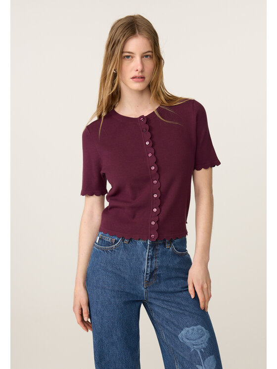 Fabienne Chapot Fabienne Chapot Kardigan 6706-1853-174 Czerwony Regular Fit
