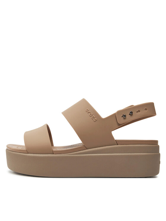 Crocs Crocs Sandały Brooklyn Low Wedge W 206453 Beżowy