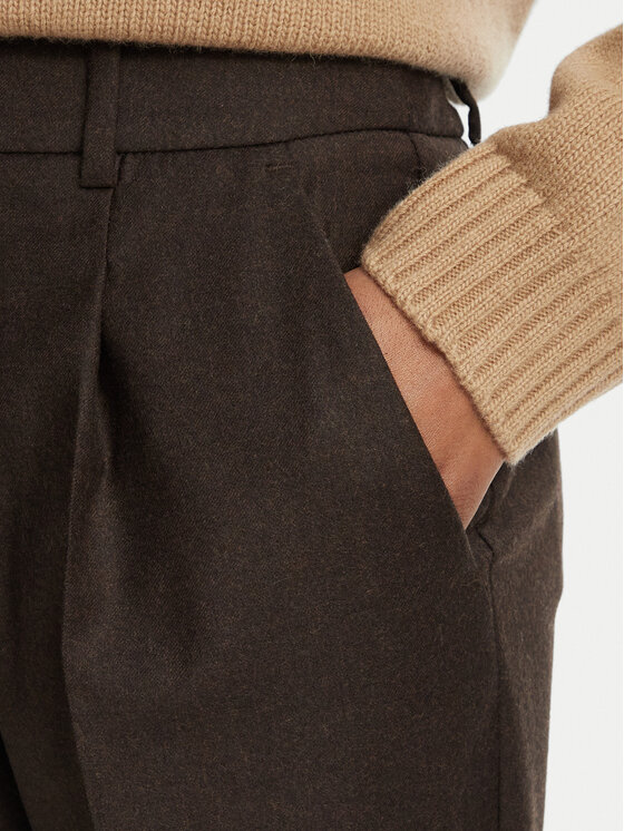 Weekend Max Mara Weekend Max Mara Spodnie materiałowe Caldaia 2625136112 Brązowy Regular Fit