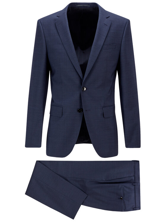 BOSS Boss Ülikond Huge6/Genius5 50454515 Tumesinine Slim Fit