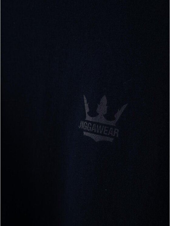 Jigga Wear Jigga Wear Komplet t-shirtów Zestaw 3 T-Shirtów Niebieski / Czerwony / Granatowy Jigga Wear Tonal Crown L Czarny Regular Fit