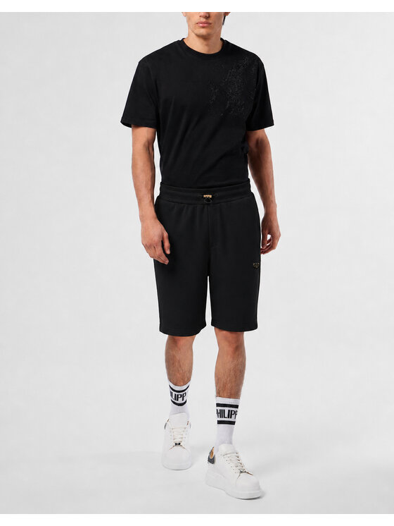 PHILIPP PLEIN PHILIPP PLEIN Športové kraťasy 31623 Čierna Jogger Fit