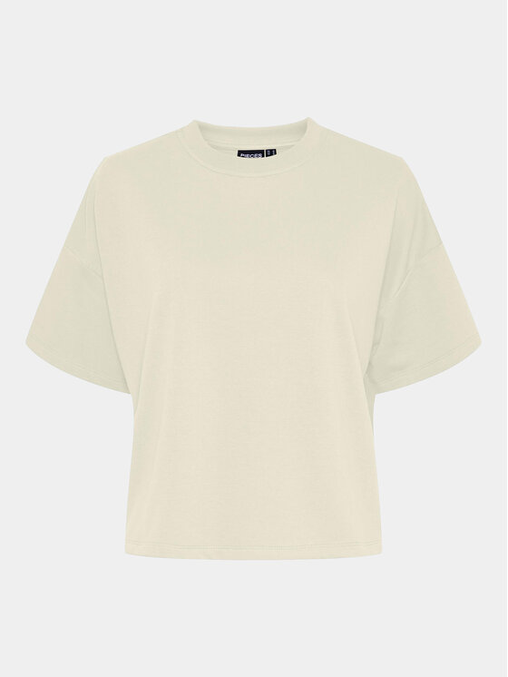 Pieces Pieces Tričko Chilli Summer 17118870 Écru Loose Fit