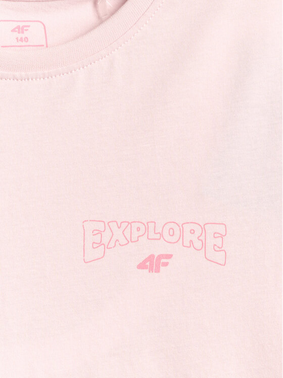 4F 4F T-Shirt WILD WANDERLUST Różowy jasny Regular Fit