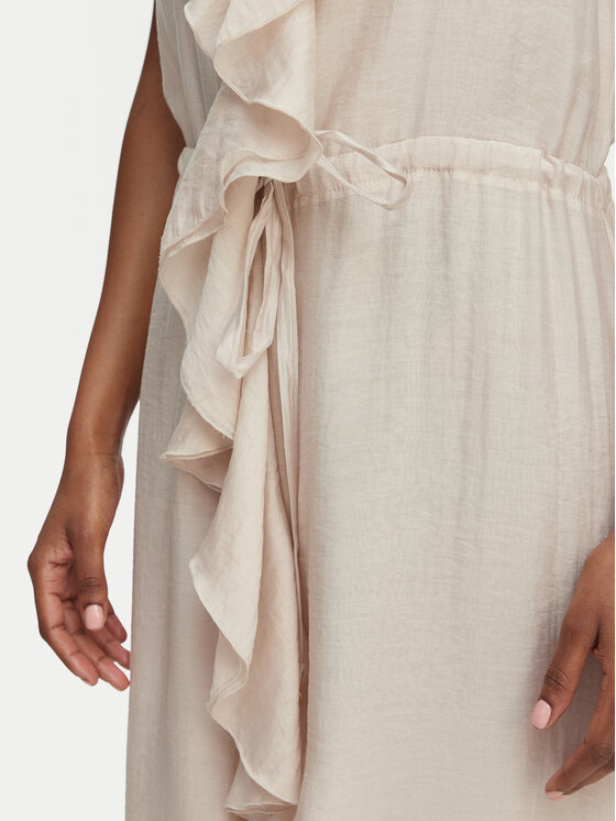 Guess Guess Kokteilinė suknelė W6GK87 W2111 Šviesiai smėlinė Regular Fit