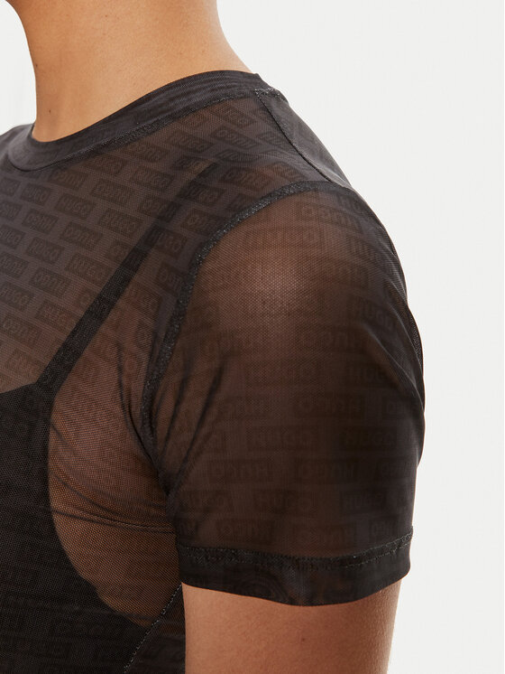 HUGO Hugo T-Shirt Dadini_B 50510873 Czarny Slim Fit