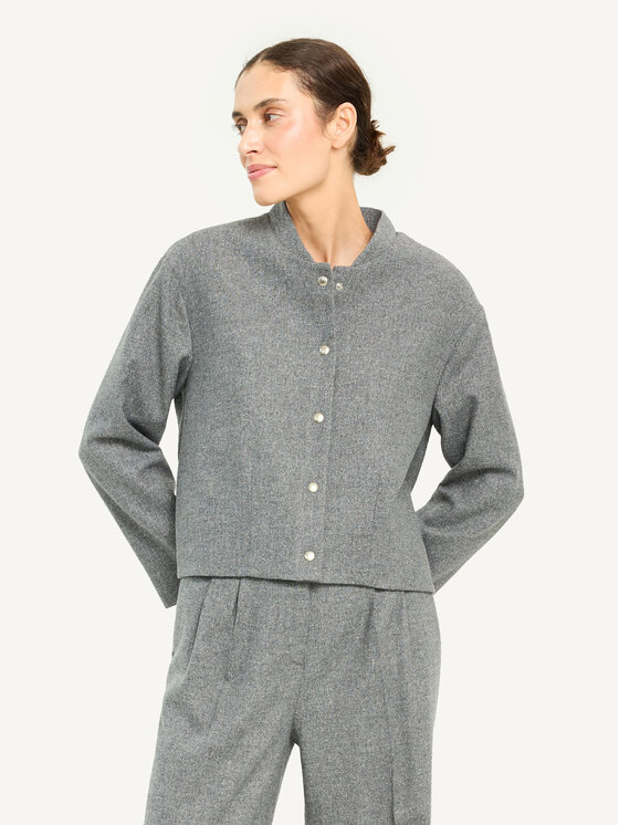 KMX KMX Marynarka 108160017 Szary Straight Fit