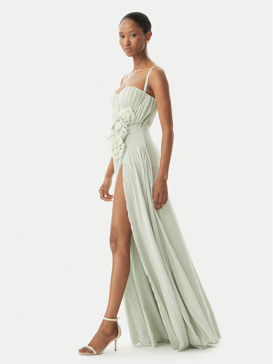 Elisabetta Franchi Elisabetta Franchi Večerní šaty AB-R22-52E2 Zelená Regular Fit