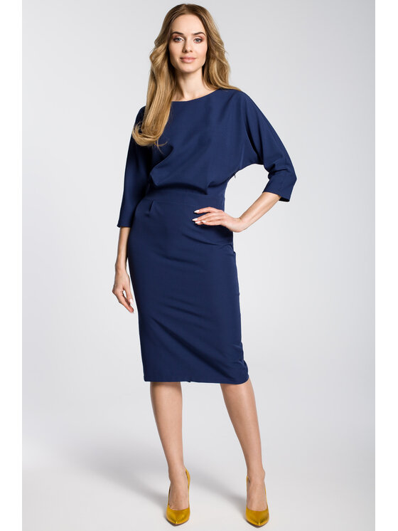 Made of Emotion Made of Emotion Sukienka koktajlowa M360 Granatowy Girl Fit