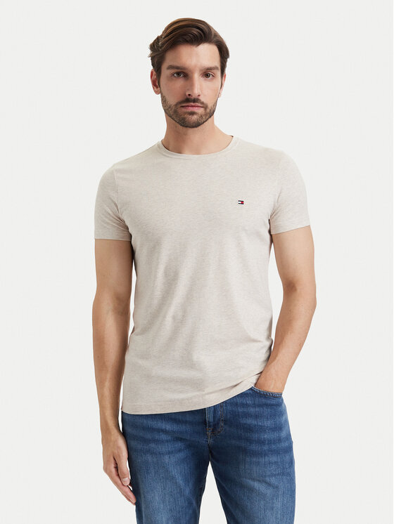 Tommy Hilfiger Тишърт MW0MW10800 Кремав Slim Fit