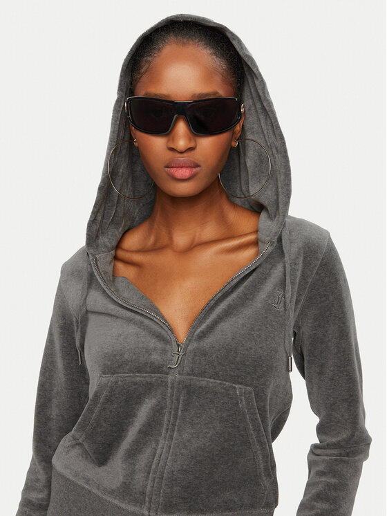 Juicy Couture Juicy Couture Majica dugih rukava Robertson JCAP176 Siva Slim Fit
