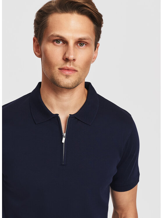 Pako Lorente Pako Lorente Polo P26SF-TX-020 Granatowy Classic Fit