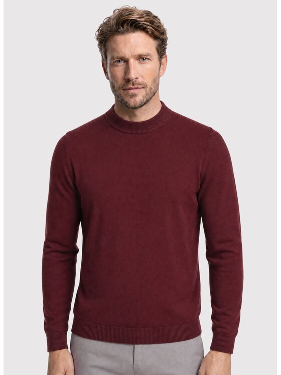 Pako Lorente Pako Lorente Sweter P26WN-2X-009 Bordowy Regular Fit