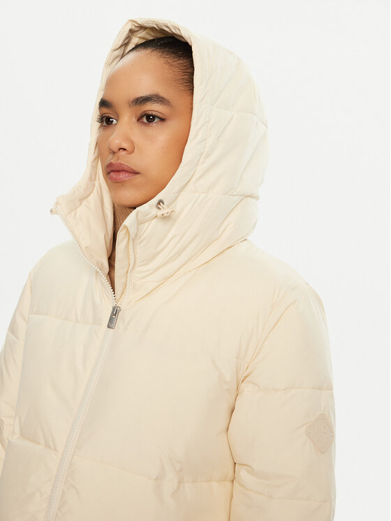 Roxy Roxy Пухено яке Test Of Time ERJJK03513 Бежов Regular Fit