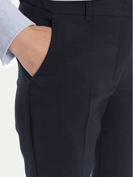 Weekend Max Mara Weekend Max Mara Hlače iz tkanine Canon 2525136171 Mornarsko modra Slim Fit